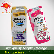 aseptic package for fruit juice